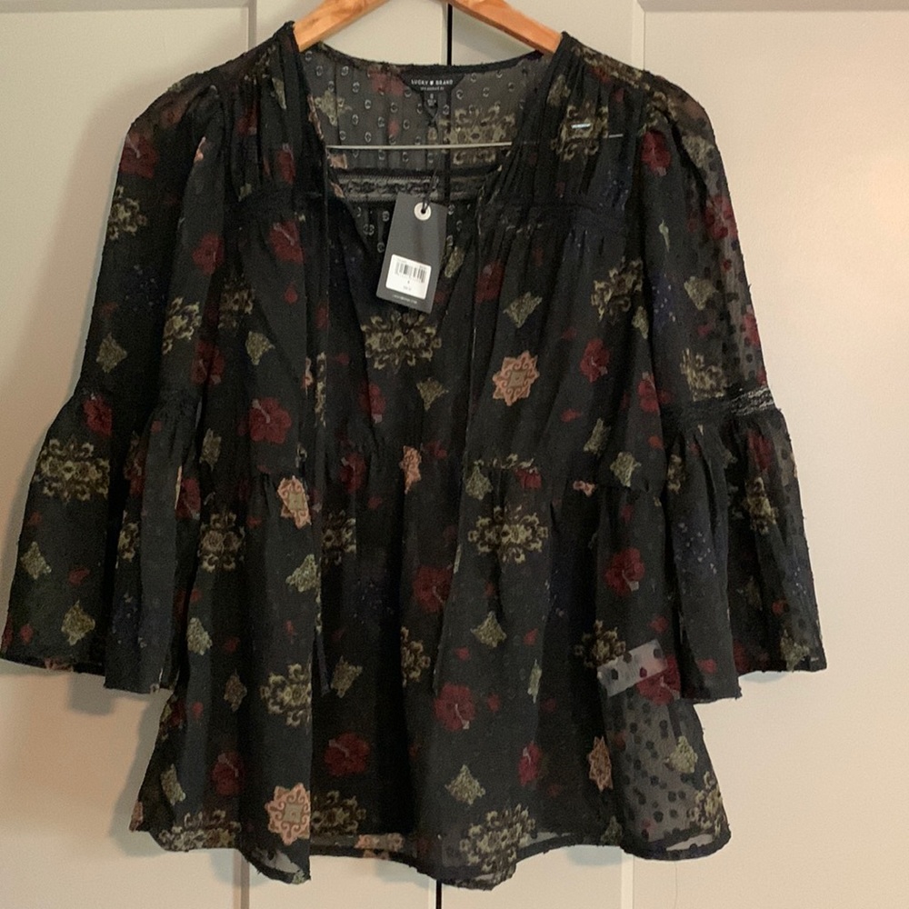 Lucky brand sheer blouse